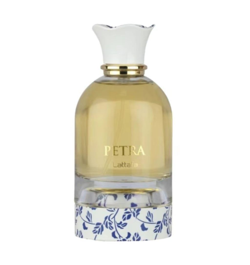 Lattafa Petra 100ml Eau de Parfum. Unisex Fruity Floral Gourmand Fragrance | Plum Rum Coconut Vanilla Musk Scent with Tuberose and
Praline