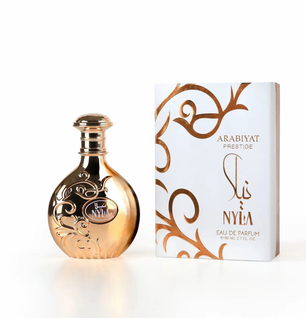 Nyla EDP Perfume Arabiyat Prestige 
ORIGINAL AUTHENTIC Eau De Parfum 80ml- Fruity, Floral, and Warm Woody Notes