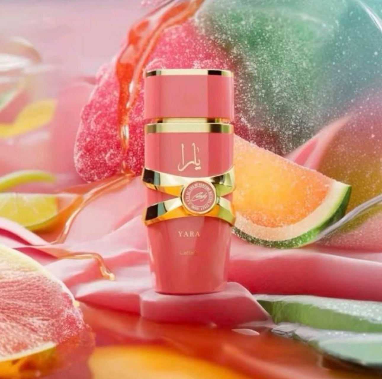 Lattafa Yara Candy 100ml Eau de Parfum - Fruity Sweet Candy Vanilla Musky Women's Perfume Fragrance with Gold Accents