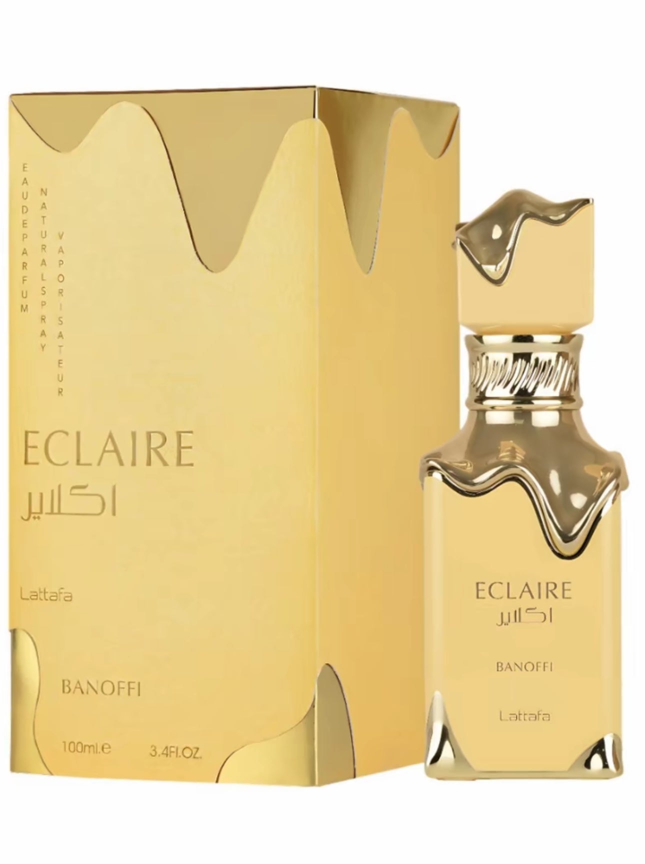 Eclaire Banoffi by Lattafa 100ml Eau de Parfum Banana cream dulche de leche Whipped cream vanilla praline biscuit musk perfume