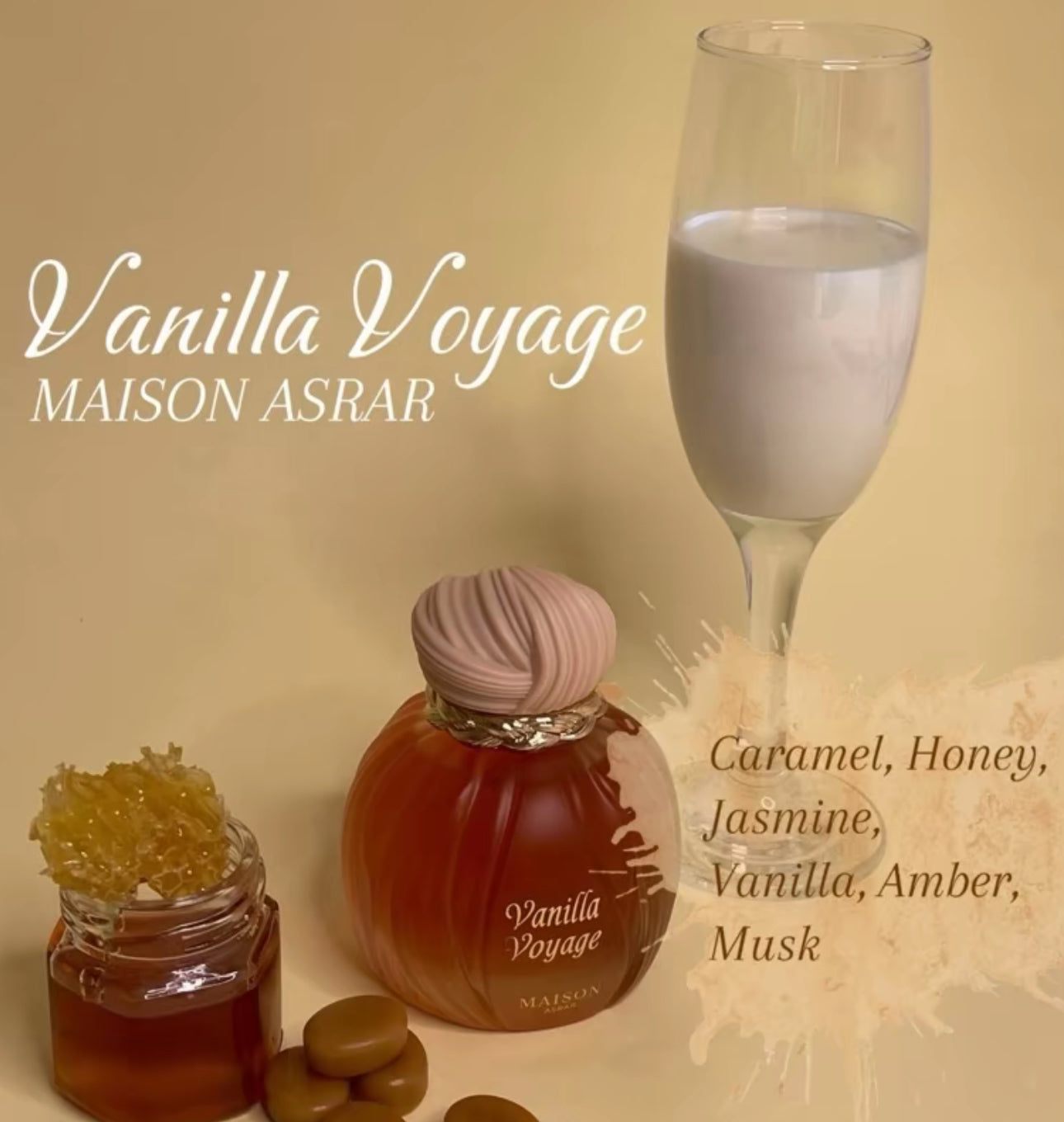 Vanilla Voyage 100ml Eau de Parfum caramel butter jasmine tonka honey vanilla musk amber unisex gourmand perfume