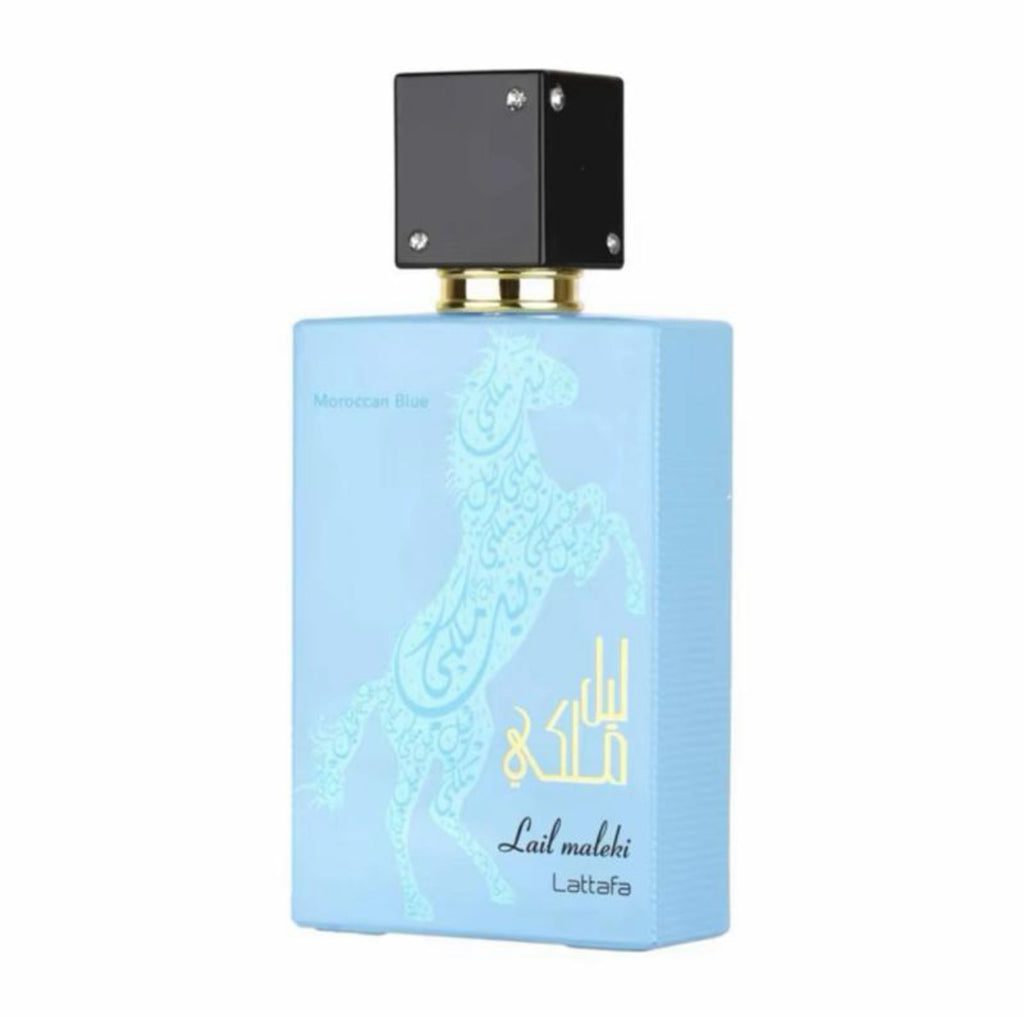 Lattafa Lail Maleki Moroccan Blue Eau De Parfum 100ml Unisex Fresh Citrus Floral Fragrance