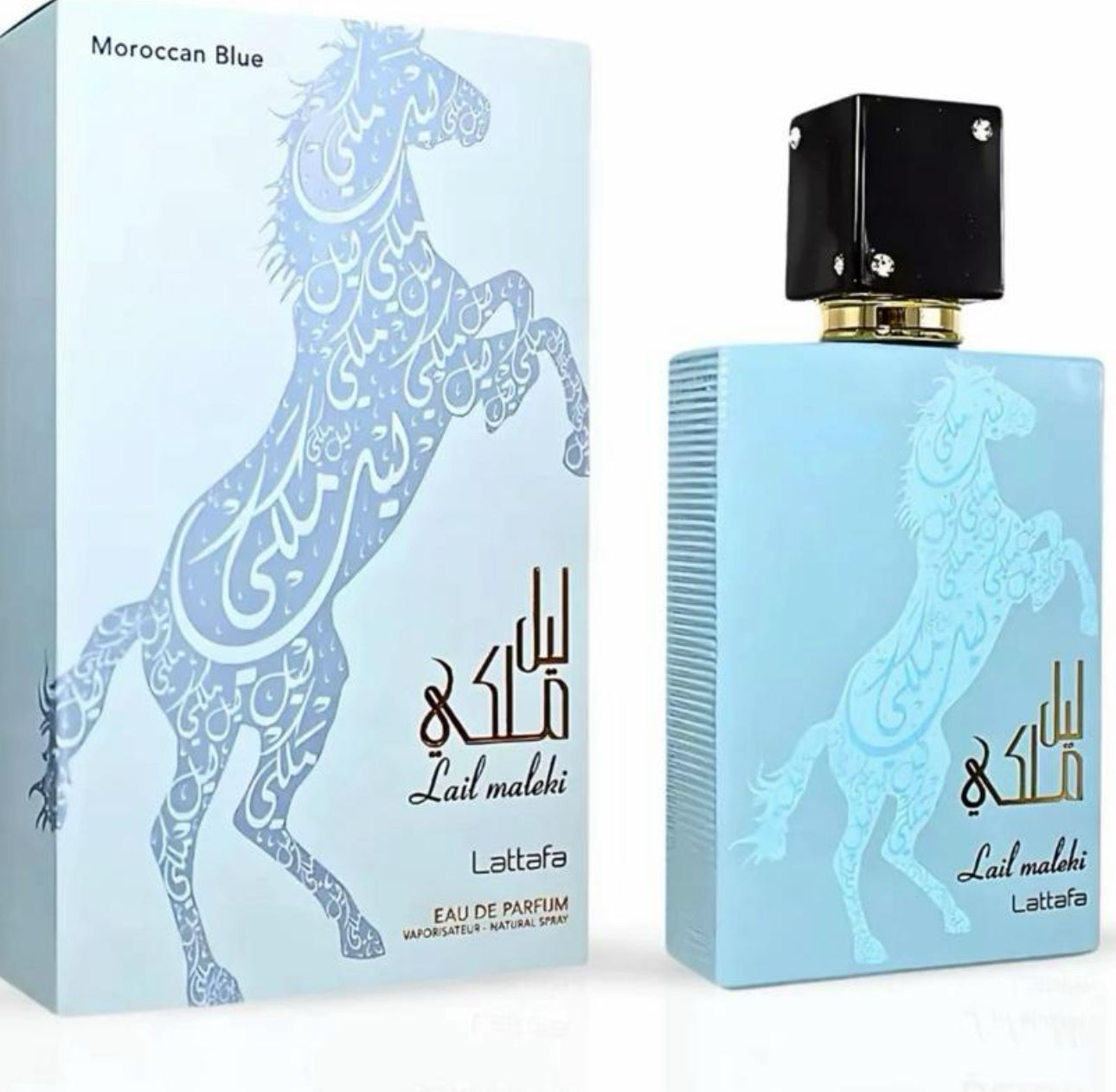 Lattafa Lail Maleki Moroccan Blue Eau De Parfum 100ml Unisex Fresh Citrus Floral Fragrance