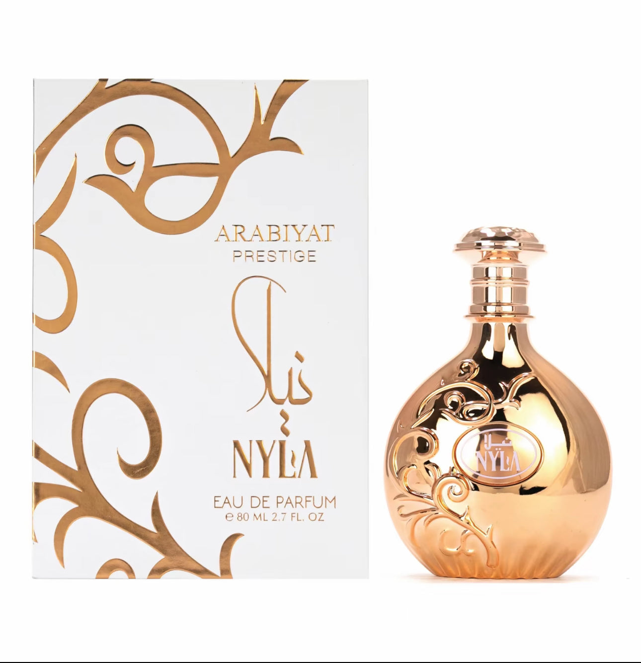 Nyla EDP Perfume Arabiyat Prestige 
ORIGINAL AUTHENTIC Eau De Parfum 80ml- Fruity, Floral, and Warm Woody Notes