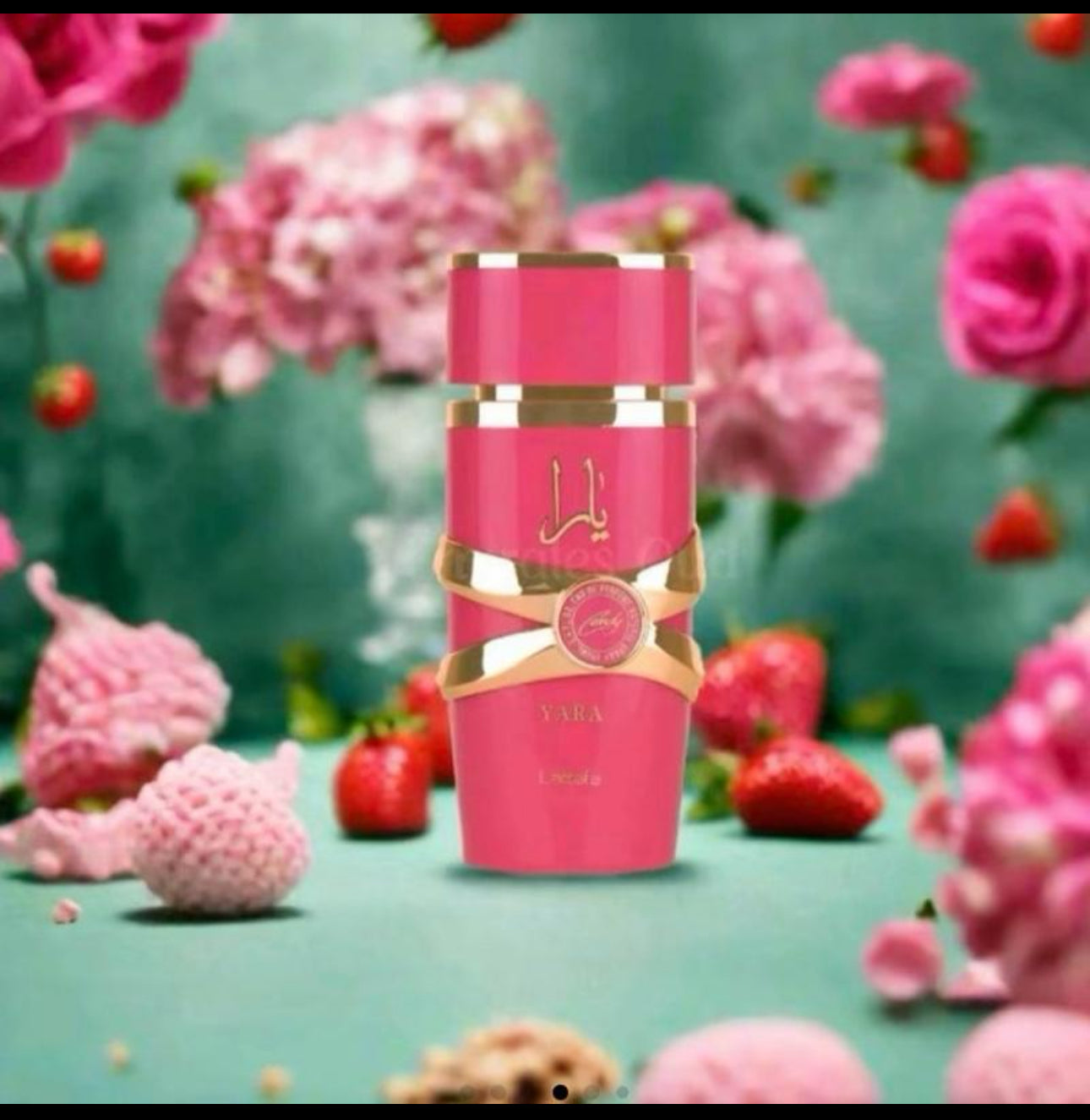 Lattafa Yara Candy 100ml Eau de Parfum - Fruity Sweet Candy Vanilla Musky Women's Perfume Fragrance with Gold Accents