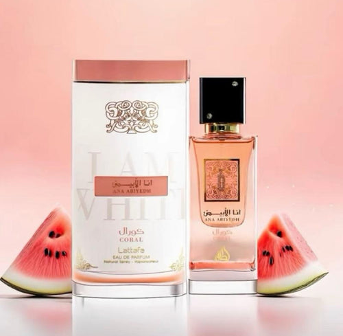 Ana Abiyedh Coral 60ml Eau De Parfum Fruity Juicy Coconut Vanilla Fragrance by Lattafa