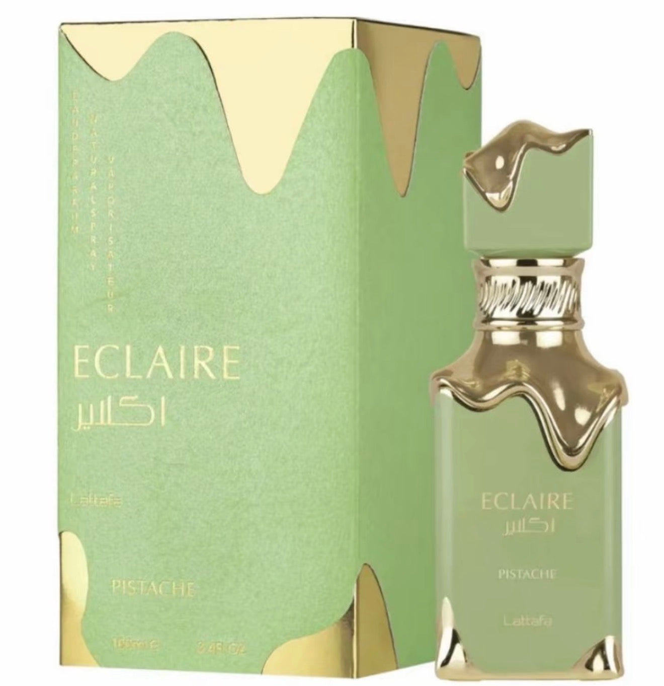 Eclaire Pistache by Lattafa 100ml Eau de Parfum pistachio cream Toasted Pistachio Whipped cream coconut cacao milk vanilla musk perfume