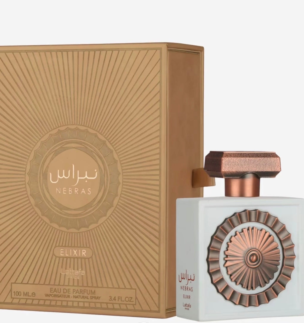 Nebras Elixir 100ml Eau de Parfum gourmand candy milk creme heliotrope sugarcane musk ambroxan vanilla
perfume